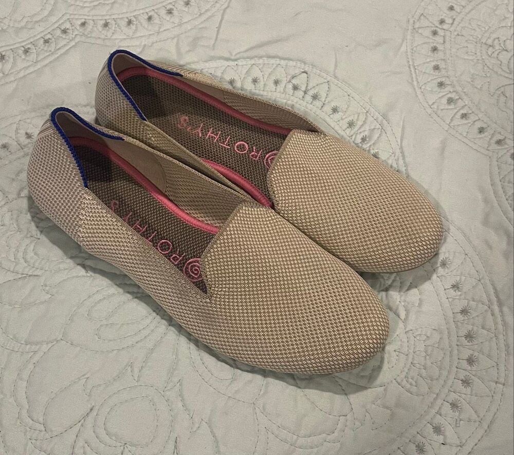 Rothy’s Flats Shoes Linen Loafer Beige 7.5